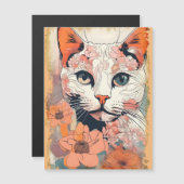 Künstlerische Katze Magnetkarte (Vorne/Hinten)