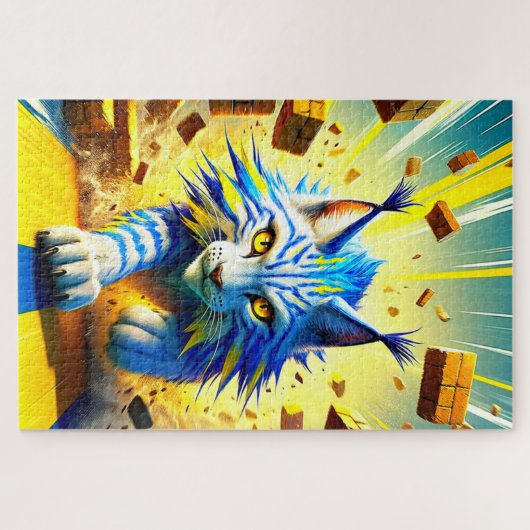 Künstlerische Katze Puzzle (Horizontal)