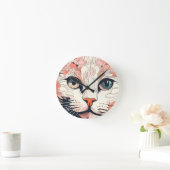 Künstlerische Katze Runde Wanduhr (Zuhause)