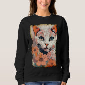 Künstlerische Katze Sweatshirt (Vorderseite)