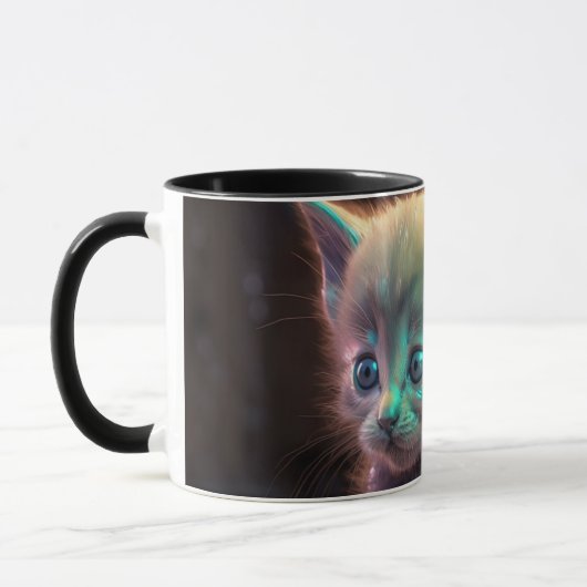 Künstlerische Katze Tasse (Links)