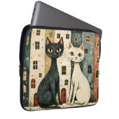 Künstlerische Katzen Laptopschutzhülle (Vorne Rechts)