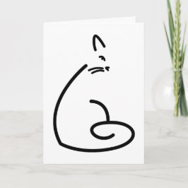 Künstlerische Katzen-Silhouette Karte