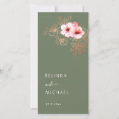 Künstlerische Kirschblüte | Hochzeitsprogramm (Vorderseite)
