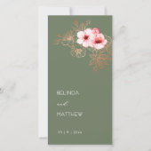 Künstlerische Kirschblüte | Hochzeitsprogramm (Vorderseite)