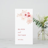 Künstlerische Kirschblüte | Hochzeitsprogramm (Stehend Vorderseite)