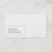 Künstlerische Kreis-Klavier-Lehrer-Visitenkarte Visitenkarte (Rückseite)