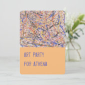 Künstlerische Künstler Malen Party Einladung (Stehend Vorderseite)