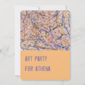 Künstlerische Künstler Malen Party Einladung (Vorderseite)