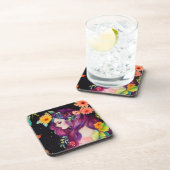 Künstlerische Lady Getränkeuntersetzer (Rechte Seite)