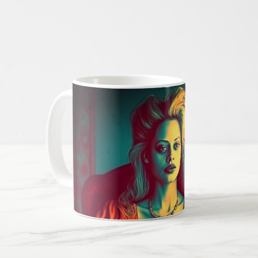 Künstlerische Lady Kaffeetasse (Vorderseite Links)