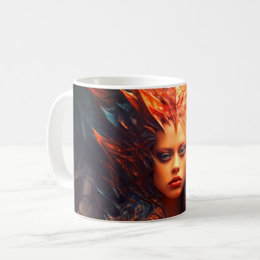 Künstlerische Lady Kaffeetasse (Vorderseite Links)