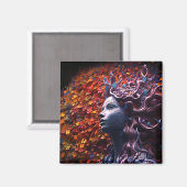 Künstlerische Lady Magnet (Vorderseite/Rückseite)