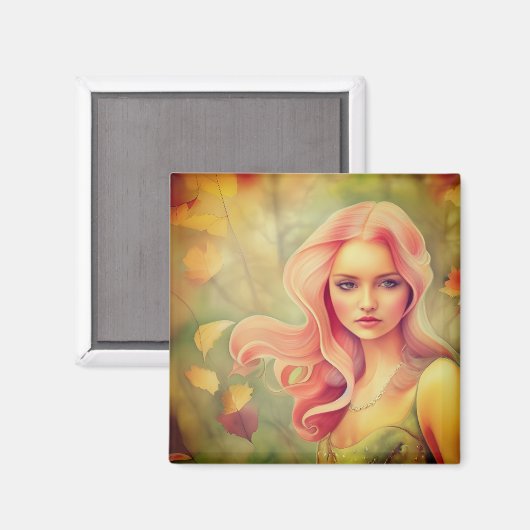 Künstlerische Lady Magnet (Vorderseite/Rückseite)