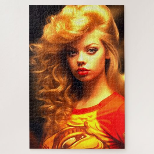 Künstlerische Lady Puzzle (Vertikal)