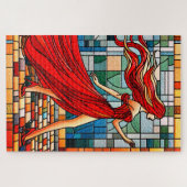 Künstlerische Lady Puzzle (Horizontal)