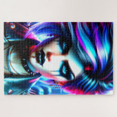 Künstlerische Lady Puzzle (Horizontal)