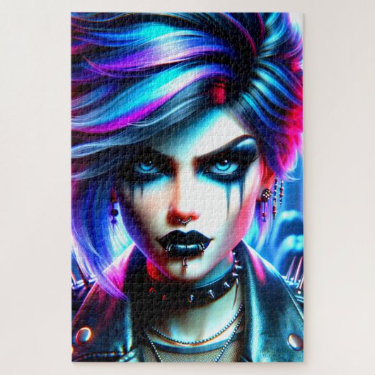 Künstlerische Lady Puzzle (Vertikal)