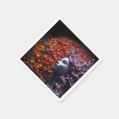 Künstlerische Lady Serviette (Ecke)