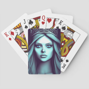 Künstlerische Lady Spielkarten