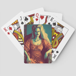 Künstlerische Lady Spielkarten