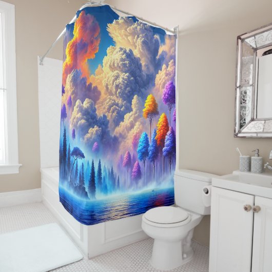 Künstlerische Landschaft Duschvorhang (Beispiel)