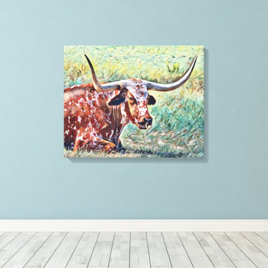 Künstlerische längliche Kuhring Leinwand Printmedi (Insitu (Holzboden))