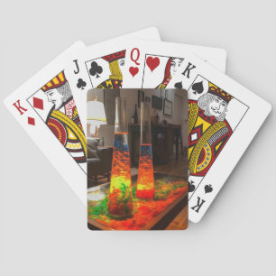 Künstlerische Lavalampen Spielkarten