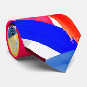 Künstlerische, lebendige und farbenfrohe Brandstif Krawatte (Gerollt)