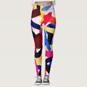 Künstlerische, lebendige und farbenfrohe Brandstif Leggings (Vorderseite)