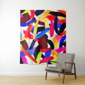 Künstlerische, lebendige und farbenfrohe Brandstif Wandteppich (Beispiel)