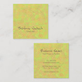 Künstlerische Lebensblume Abstrakt Beruflich Quadratische Visitenkarte (Vorne/Hinten)