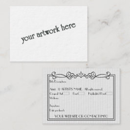 Künstlerische leere ACEO Miniaturkunstkarten mit C Visitenkarte