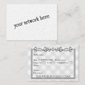 Künstlerische leere ACEO Miniaturkunstkarten mit C Visitenkarte (Vorne/Hinten)