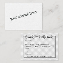 Künstlerische leere ACEO Miniaturkunstkarten mit C