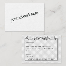 Künstlerische leere ACEO Miniaturkunstkarten mit C Visitenkarte