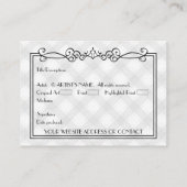 Künstlerische leere ACEO Miniaturkunstkarten mit C Visitenkarte (Rückseite)