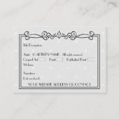 Künstlerische leere ACEO Miniaturkunstkarten mit C Visitenkarte (Rückseite)