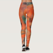 Künstlerische Leggings aus Orange und Amber (Rückseite)