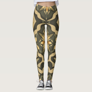 Künstlerische Leggings mit muffigem symmetrischem