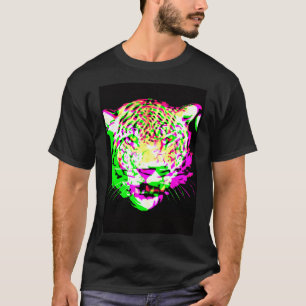 Künstlerische Leopard Psychedelic Animal Cool Colo T-Shirt