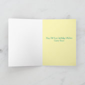 Künstlerische Libelle Happy Birthday Card Karte (Innenseite)