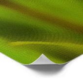 Künstlerische Libelle in Braun und Gelb auf Grün Poster (Ecke)