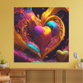 Künstlerische Liebe Leinwanddruck (Insitu (Wohnzimmer))