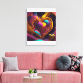 Künstlerische Liebe Leinwanddruck (Insitu (Wohnzimmer))