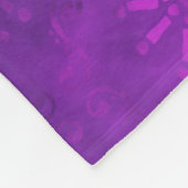 Künstlerische lila Blumenbatik Gott Lieben alle 1 Fleecedecke (Ecke)