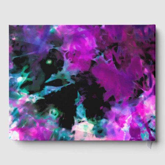 Künstlerische Lila Gefärbte Krawatte Gästebuch (Rückseite)