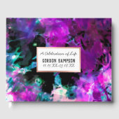 Künstlerische Lila Gefärbte Krawatte Gästebuch (Vorderseite)