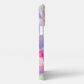 Künstlerische Lila Rosa Blau Grüne Polygon Mosaikk iPhone Hülle (Rechte Seite)