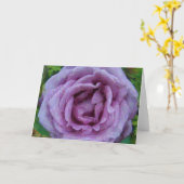 Künstlerische Lila Rose Impressionistische Art Not Karte (Gelbe Blume)
